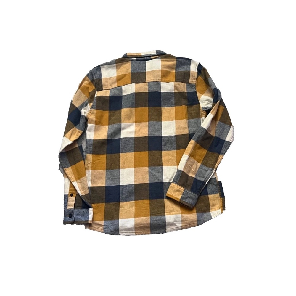 Quiksilver Motherfly Boy Flannel Shirt Boys Large Long Sleeve Plaid Button-Up - Picture 3 of 8